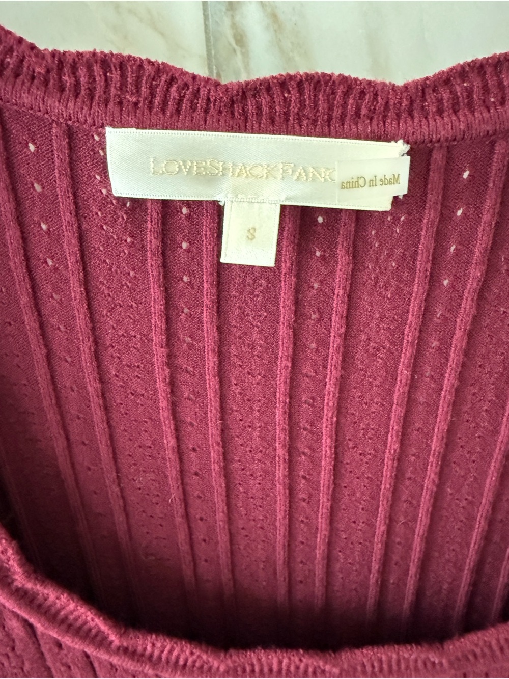 LoveShackFancy Lavender Tiered Stretch Pointelle-knit mini dress - Picture 6 of 7